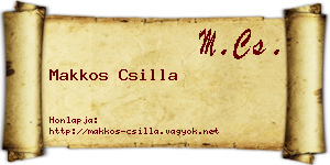 Makkos Csilla névjegykártya