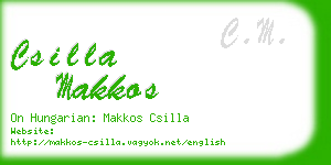 csilla makkos business card